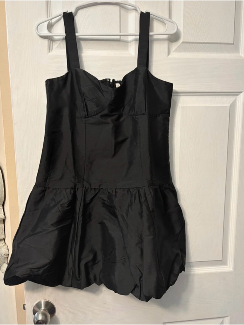 American Eagle Outfitters Black Satin Dress with Zipper